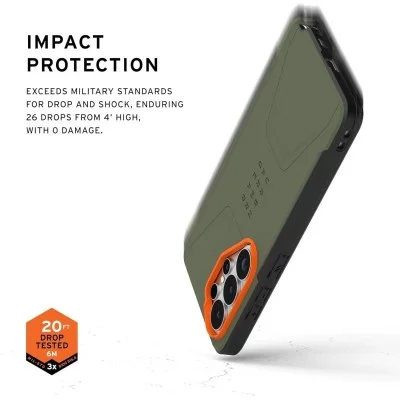 UAG Civilian w/Magnet Case for Galaxy S26 Ultra - Olive Drab / Orange
